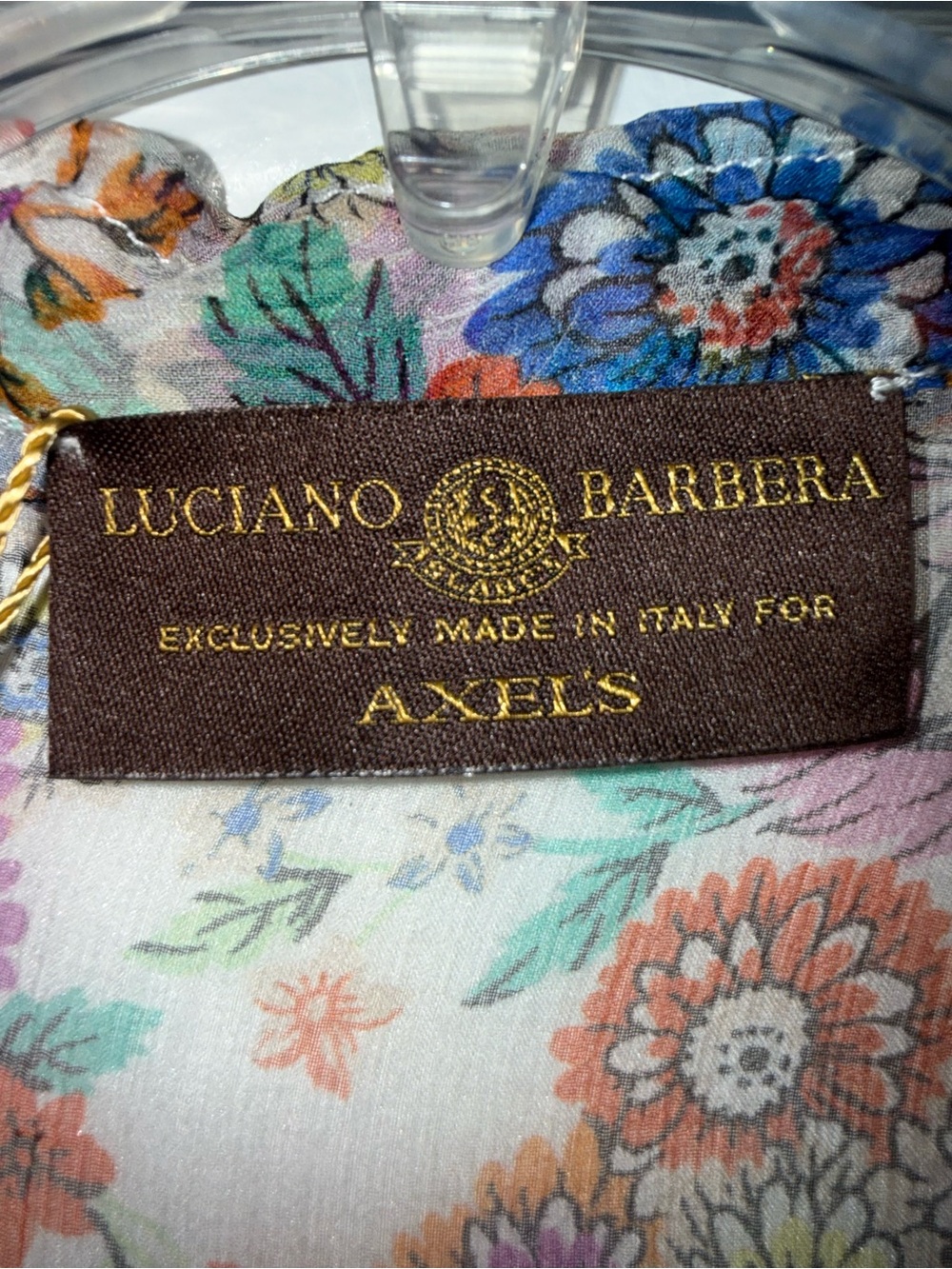 NWT Luciano Barbera Silk Floral Ruffle Button-Front Sheer Blouse - Multi Colored - Picture 3 of 8